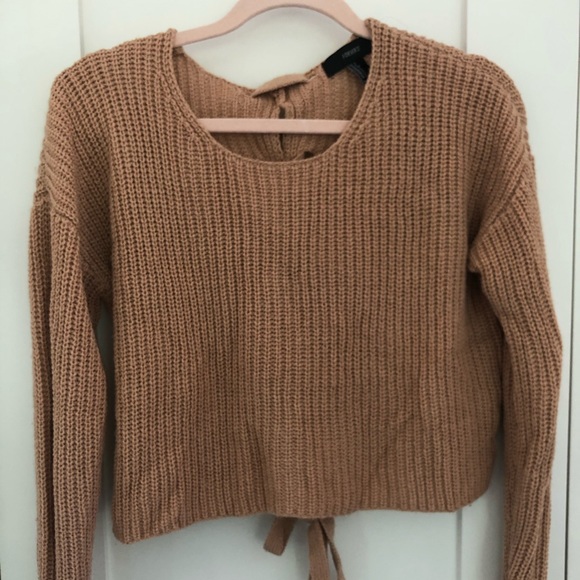 Forever 21 Lace Up Back Sweater - Picture 1 of 2